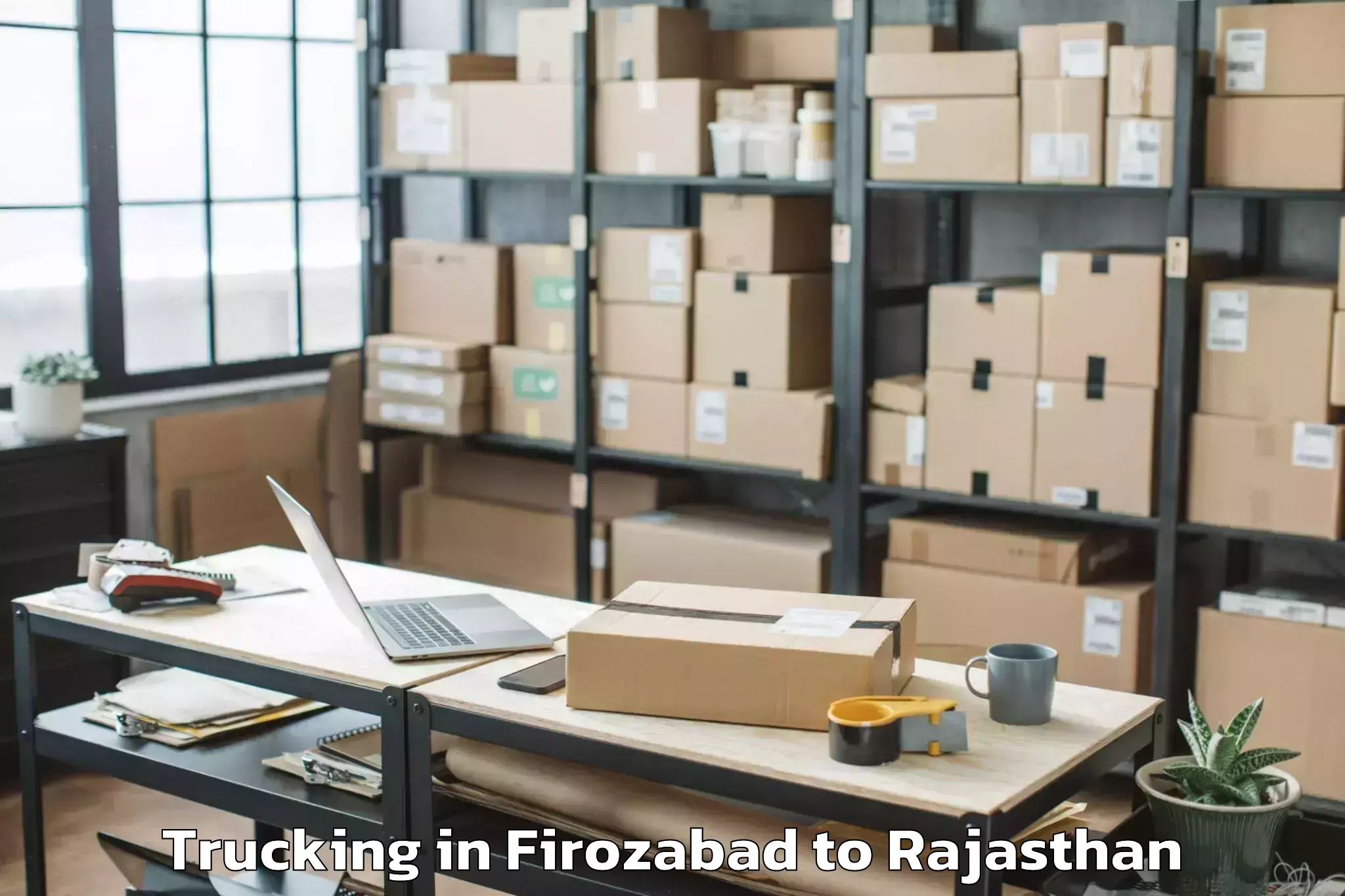 Top Firozabad to Indergarh Trucking Available